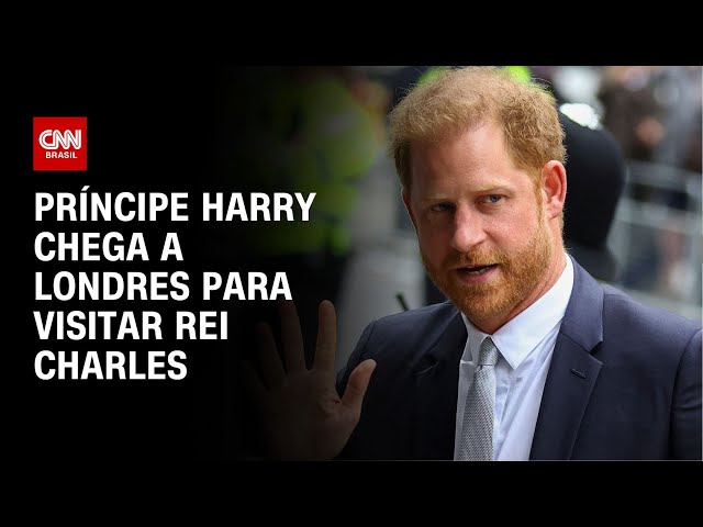 Príncipe Harry chega a Londres para visitar rei Charles | BRASIL MEIO-DIA