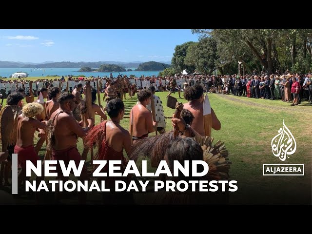 Protesters in New Zealand rally for Indigenous rights on national day