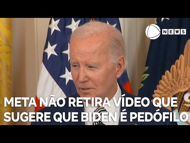 Meta mantém vídeo manipulado que sugere que Biden seja pedófilo