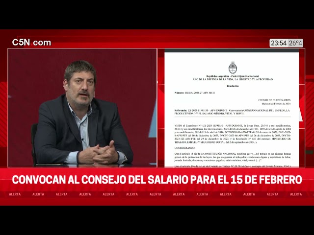 CONVOCAN al CONSEJO de SALARIO para el 15 de FEBRERO