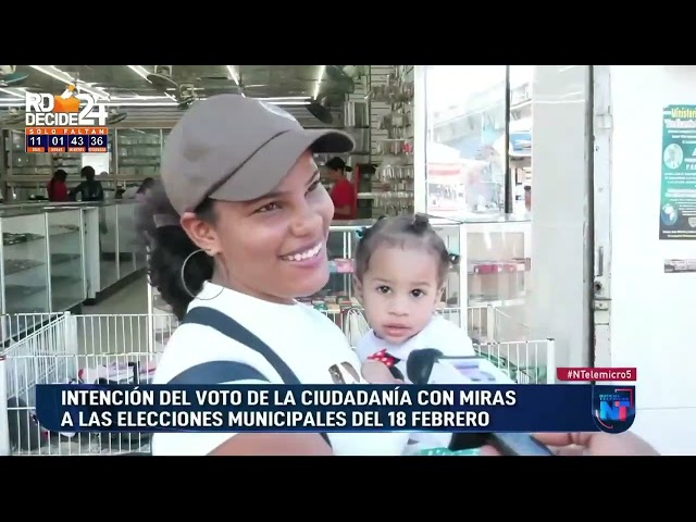 Intención del voto de la ciudadanía con miras a las elecciones municipales del 18 febrero