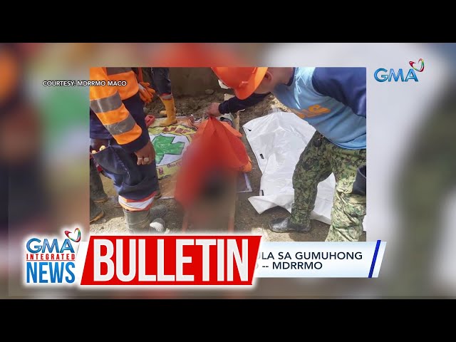 6 na bangkay, narekober mula sa gumuhong lupa sa Maco, Davao de Oro...| GMA Integrated News Bulletin