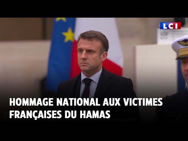 Hommage national aux victimes françaises du Hamas : le discours d'Emmanuel Macron