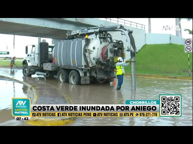 Chorrillos: Costa Verde amanece inundada por aniego