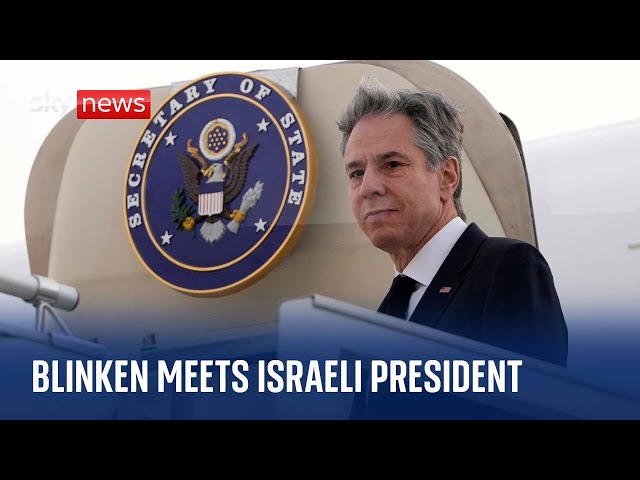 Watch live: US Secretary of State Antony Blinken meets Israeli President Isaac Herzog in Jerusalem