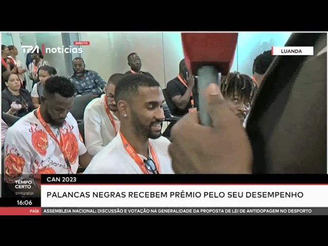 CAN 2023 -  Palancas Negras recebem prémio pelo seu desempenho