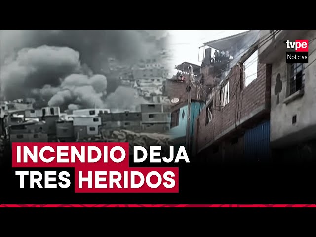 El Agustino: incendio cerca a colegio deja tres heridos