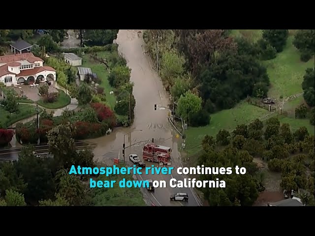 Atmospheric river continues to bear down on California