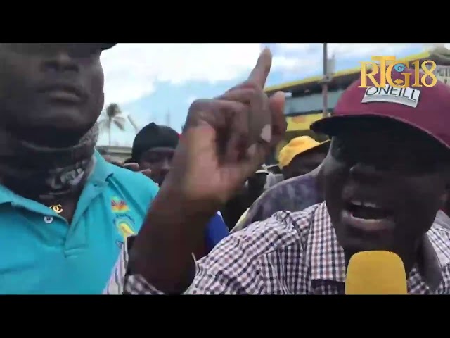 Deklarasyon Moïse Jean-Charles nan manifestasyon an sou rout Dèlma 7 fevriye 2024 lan.