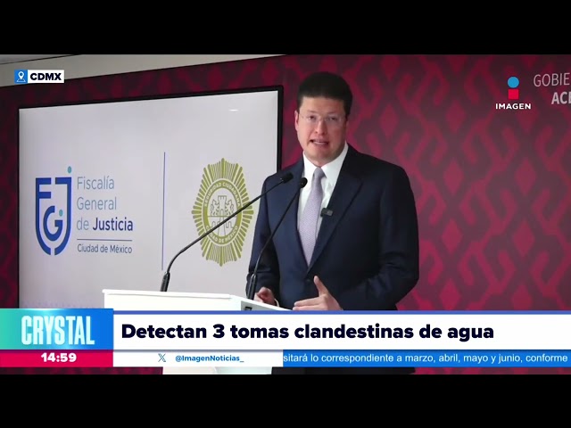 Detectan 3 tomas clandestinas de agua en la CDMX | Noticias con Crystal Mendivil