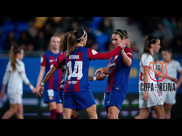 RESUMEN FC Barça 8 - 0 Sevilla | Highlights | Cuartos de final | Copa de la Reina