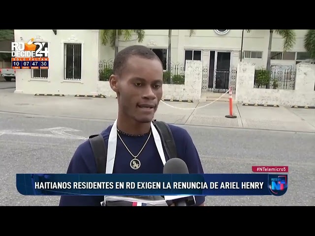 Haitianos residentes en RD exigen la renuncia del Ariel Henry