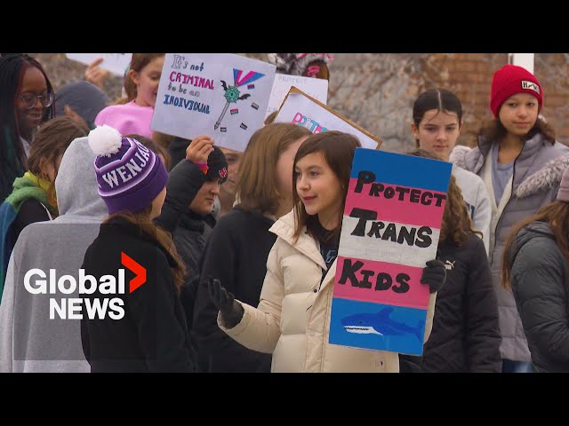 Alberta students stage walkouts over government’s proposed LGBTQ2 policies