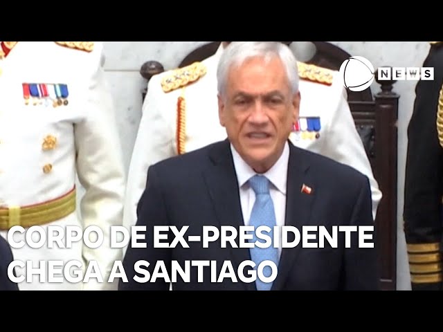 Corpo de ex-presidente Sebastián Piñera chega a Santiago para funeral