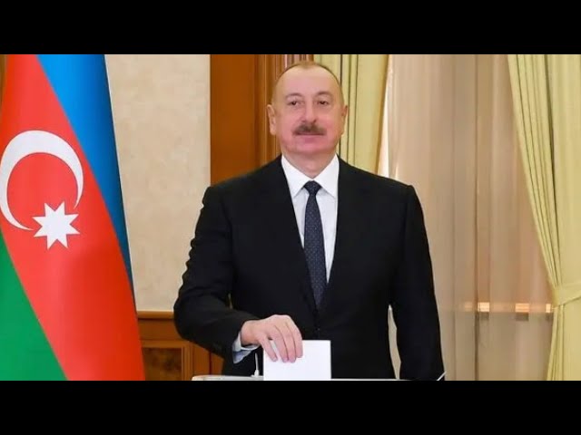 ⁣Ильхам Алиев одержал победу на внеочередных выборах президента Азербайджана