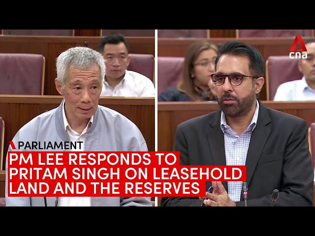 Workers' Party chief Pritam Singh asks PM Lee questions on Singapore's reserves and leaseh