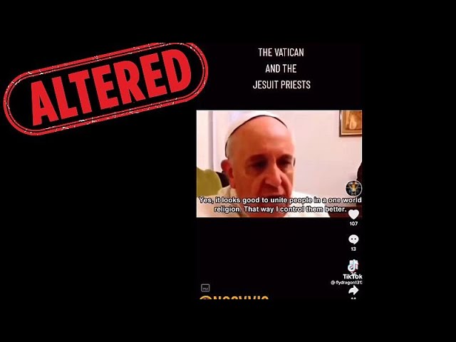 No, this video doesn’t show the Pope calling the Catholic Church ‘the mother of harlots’