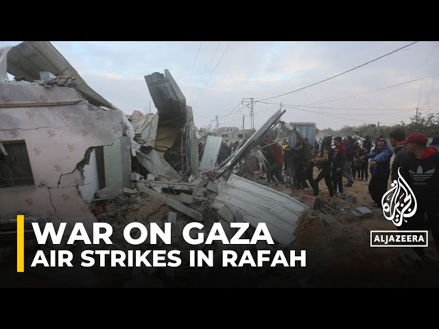 At least 14 people have been killed in Israeli strikes on homes in Rafah