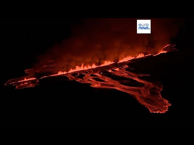 ⁣Islande : éruption volcanique, des jets de lave visibles depuis Reykjavik