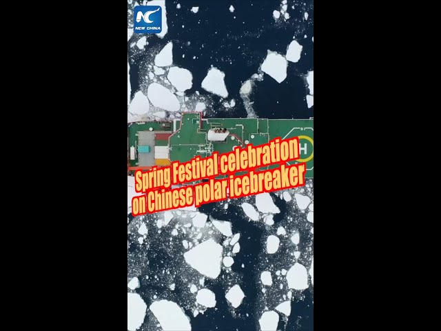 Spring Festival celebration on China's polar icebreaker