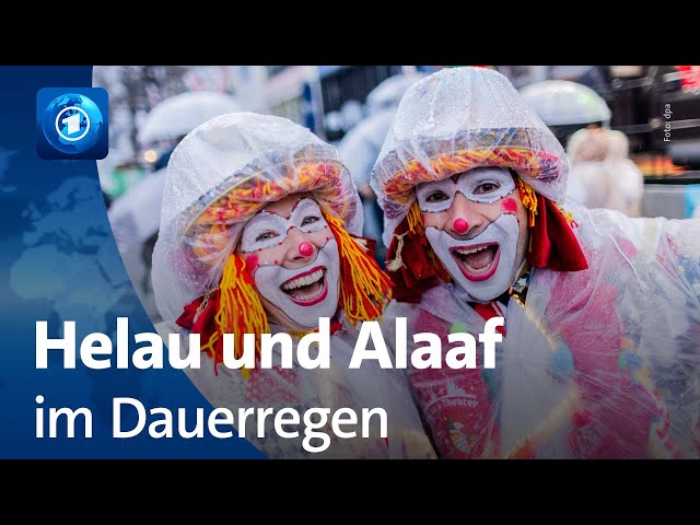 Karnevalshochburgen: Helau und Alaaf im Dauerregen