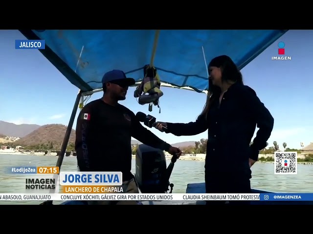 Sequía impacta al lago de Chapala; está a un 45% de su capacidad