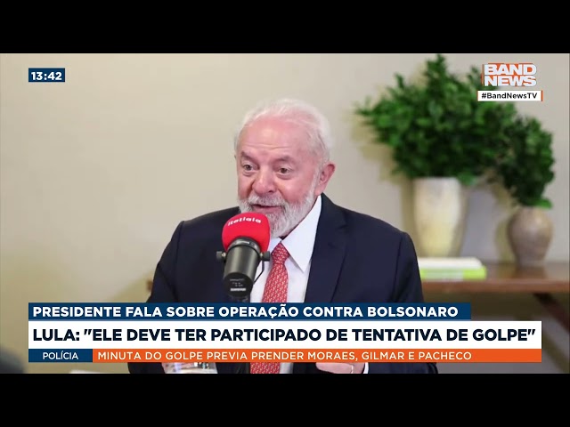 Lula sobre Bolsonaro: "Ele deve ter participado de tentativa de golpe