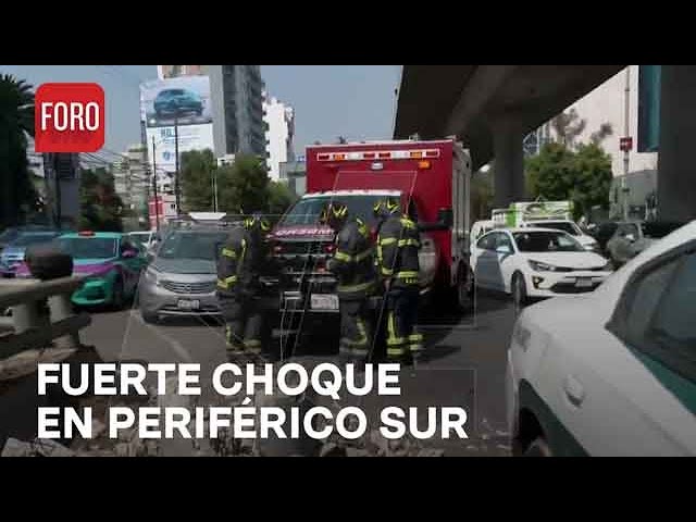 CDMX: Vuelca vehículo sobre Periférico Sur - Las Noticias