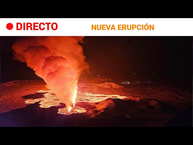 ISLANDIA: VUELVE a ENTRAR en ERUPCIÓN el VOLCÁN FAGRADALSFJALL | RTVE Noticias