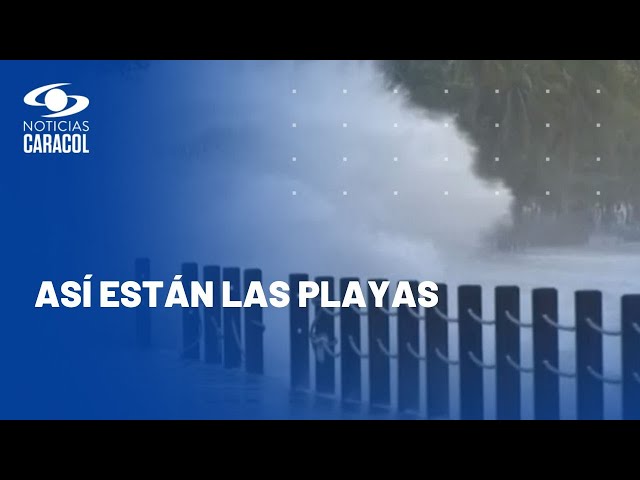 Mar de leva genera estragos en la región Caribe: playas cerradas, daños e inundaciones