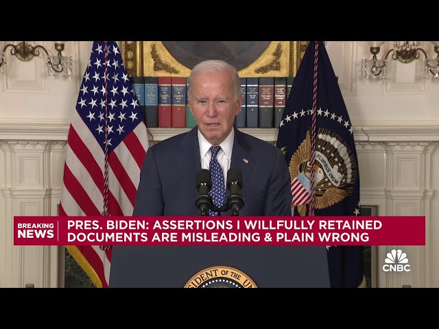 Pres. Biden: Assertions I willfully retained documents 'misleading' and 'wrong'