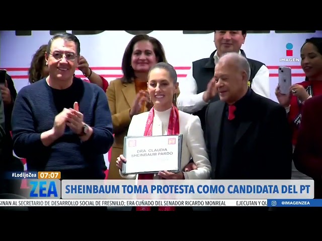 Claudia Sheinbaum toma protesta como candidata del PT | Noticias con Francisco Zea