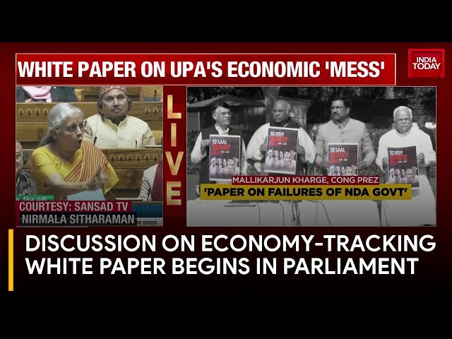 Finance Minister Nirmala Sitharaman Kicks off White Paper Discussion in Parliament