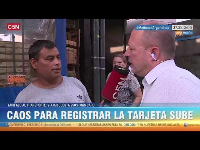 CONTINÚAN las LARGAR FILAS para REGISTRAR la TARJETA SUBE: LA VOZ de la CALLE