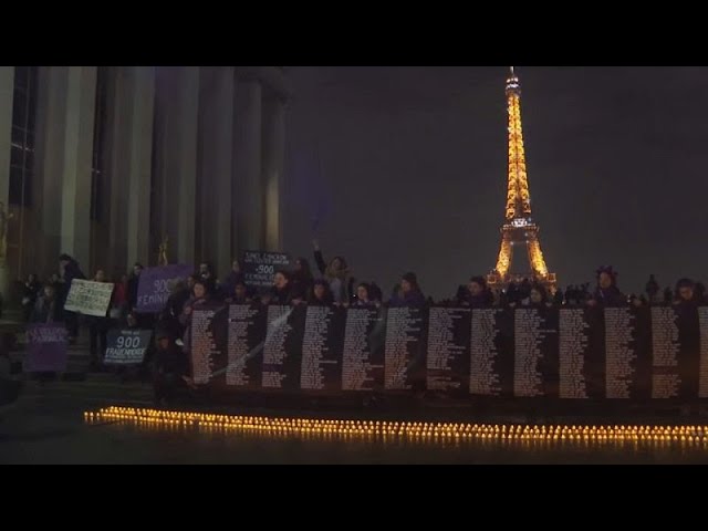 Activistas francesas denuncian "falta de voluntad política" de Macron contra la violencia 