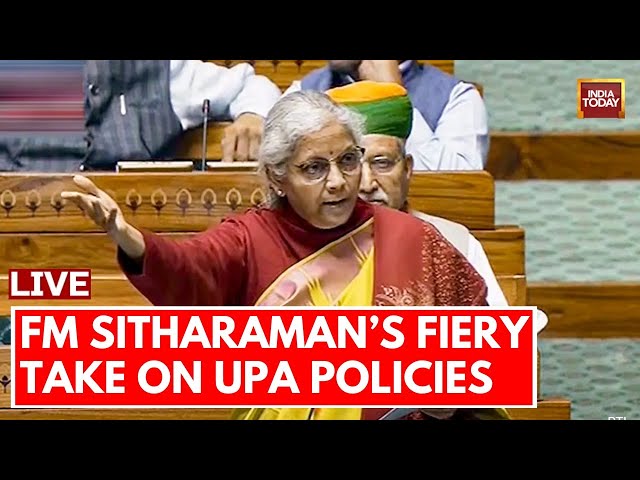 LIVE: Nirrmala Sitharaman Discusses White Paper On UPA Govt's Mismanagement Of Economy In Lok S