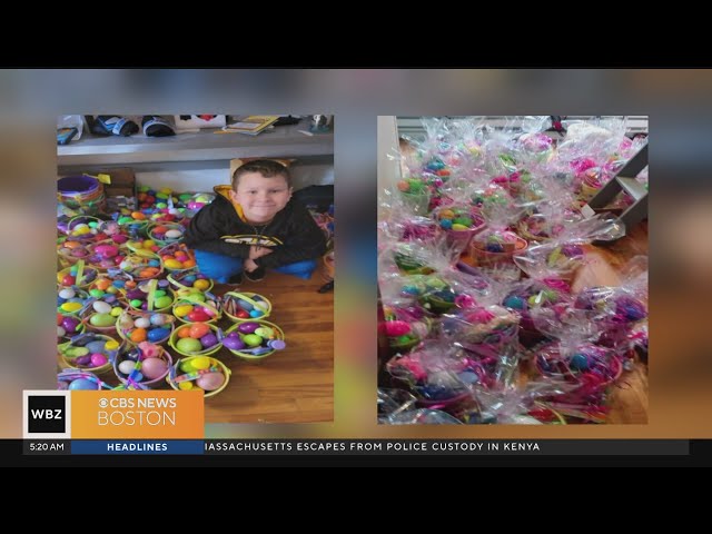 12-year-old Worcester boy giving back by making Easter baskets to help kids in shelters