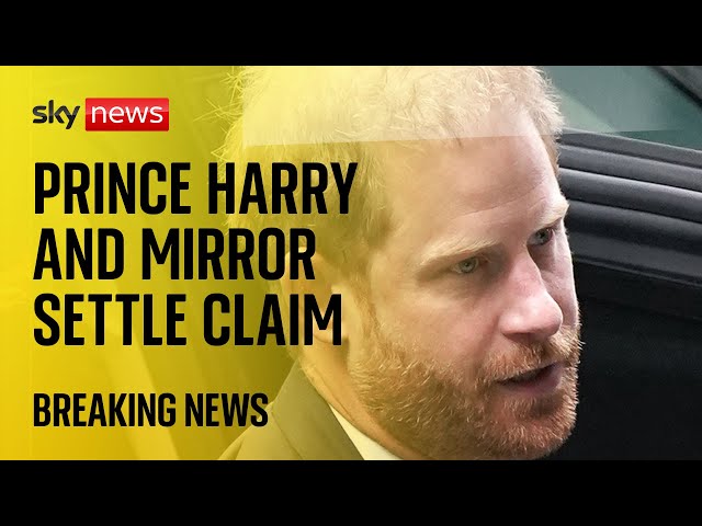 Prince Harry and Mirror settle hacking claim