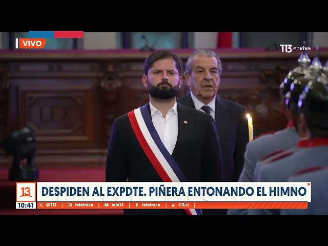 Así fue la última guardia de honor a Piñera por parte de Presidente Boric y ex Mandatarios