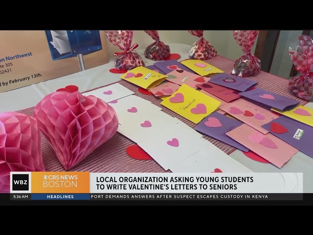 "Letters for Love" asking kids for Valentine's Day cards for seniors in Massachusetts