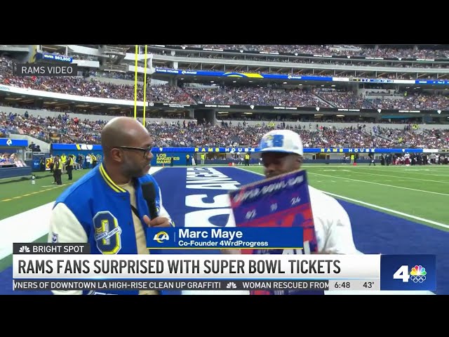 Rams fans surprised with Super Bowl tickets