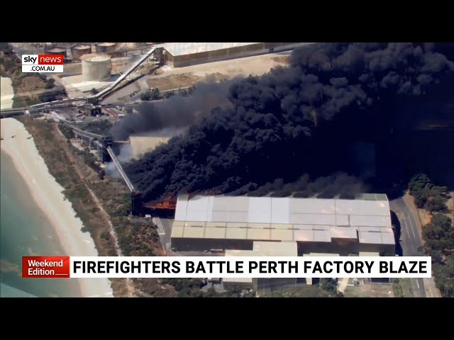 Fire engulfs industry factory in Perth