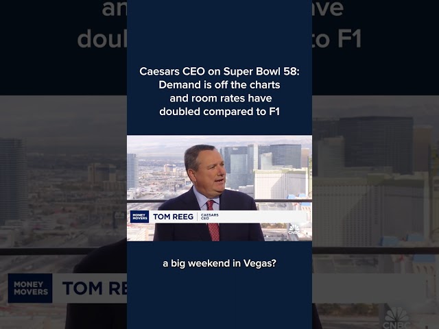 Caesers CEO on Super Bowl: Demand is off the charts, room rates have doubled compared to F1 #Shorts