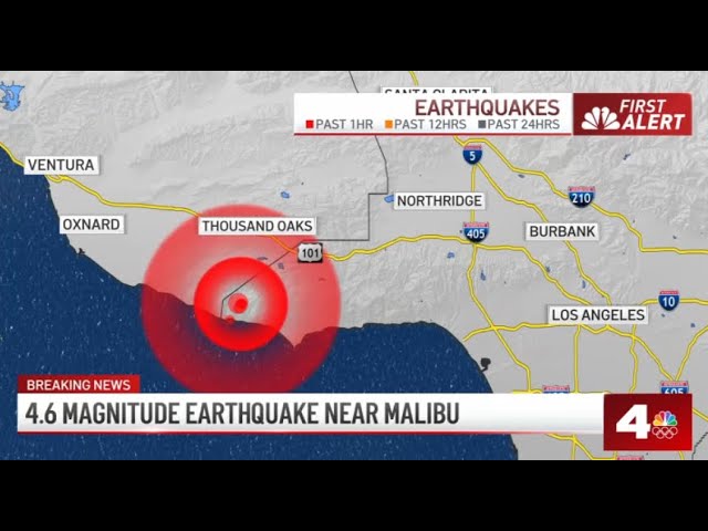 Watch Live: Preliminary magnitude-4.6 earthquake reported in Malibu