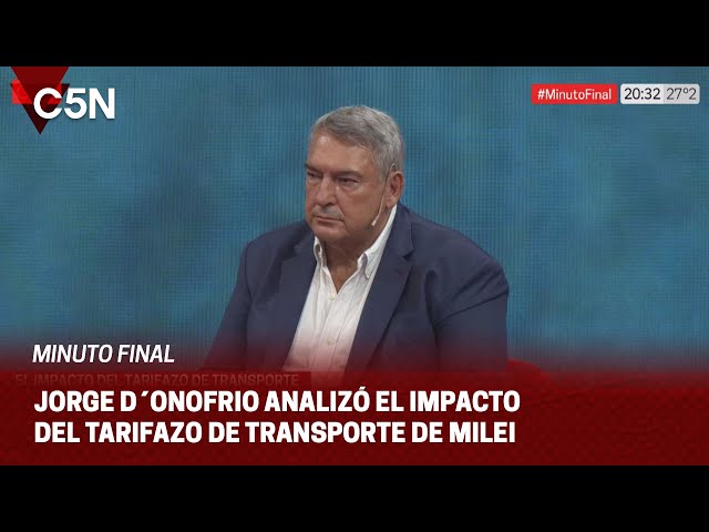 ENTREVISTA al MINISTRO de TRANSPORTE BONAERENSE, JORGE D´ONOFRIO