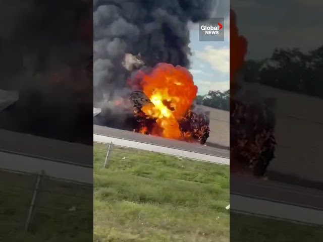 Plane crashes, bursts into flames on Florida highway