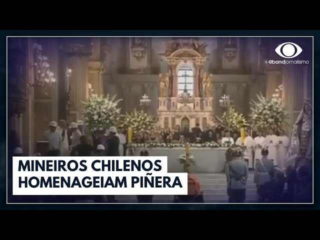 Mineiros chilenos homenageiam Piñera I Jornal da Band