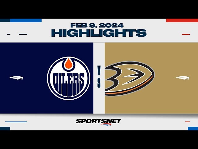 NHL Highlights | Oilers vs. Ducks - February 9, 2024