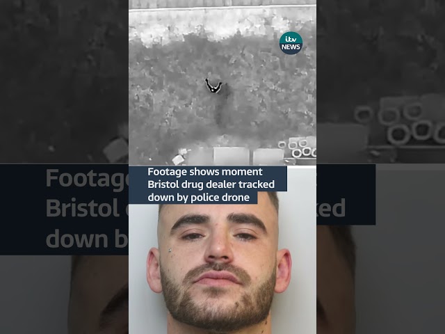 Footage shows moment Bristol drug dealer tracked down by police drone