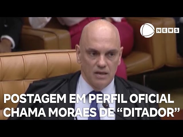 Perfil oficial da Câmara dos Deputados é invadido e chama Moraes de "ditador"